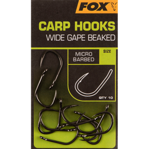 Fox Carp Hooks Wide Gape Beaked - Fish On Tackle Store