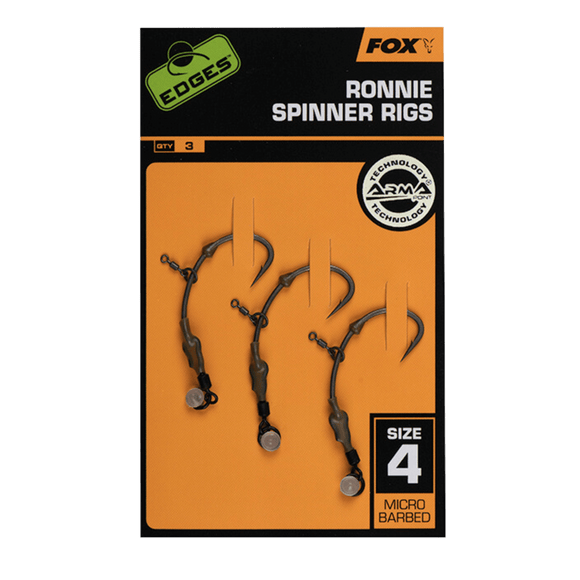 Fox Edges Ronnie Med Curve 4 X 3 Rigs - Fish On Tackle Store