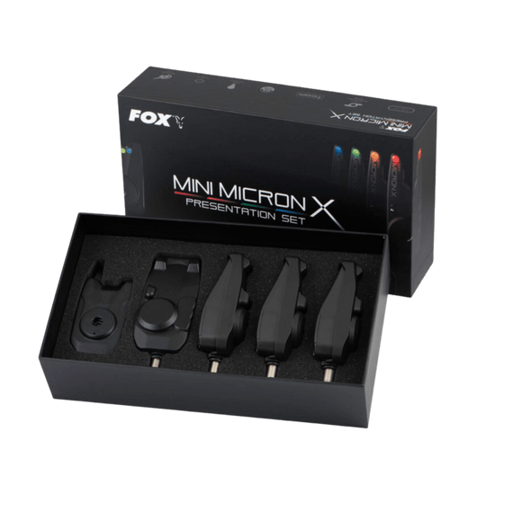 Fox Mini Micron X Set 4 Rod Set Alarms - Fish On Tackle Store