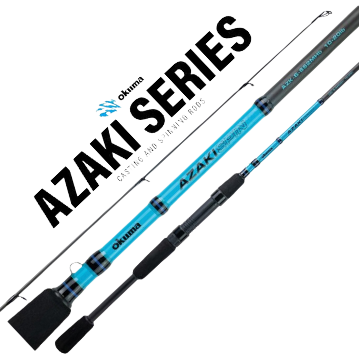 キキ Okuma Azaki Spinning Rod 6.6FT 2PC AZK-S-662MH– Fish On Tackle Store