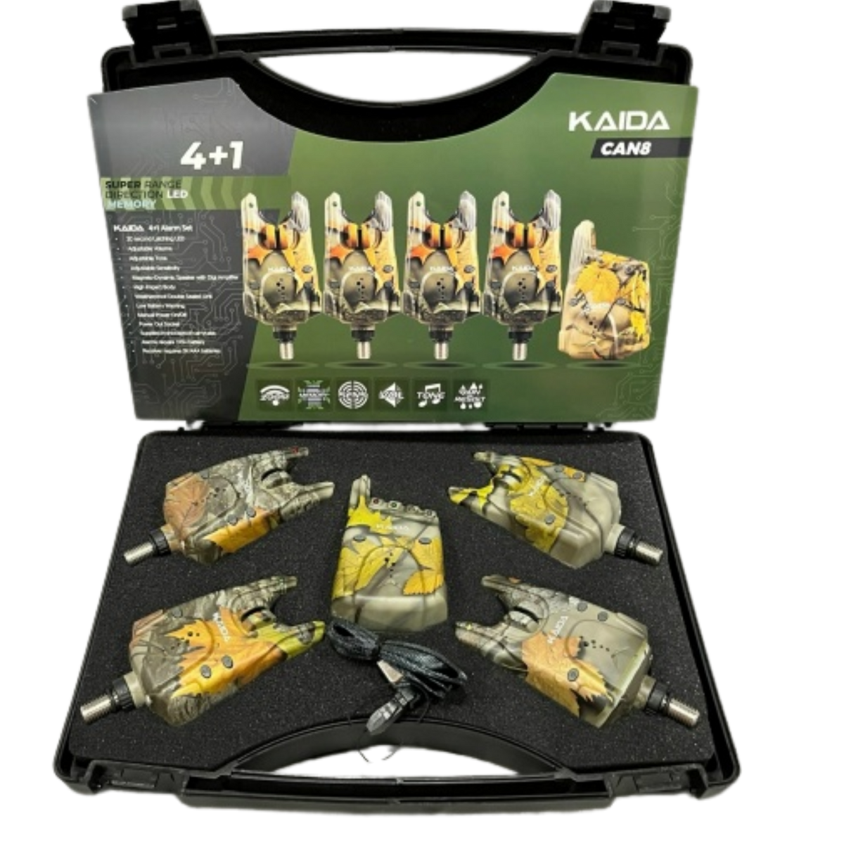 Kaida CAN8 4+1 Alarm Set With Receiver– Fish On Tackle Store