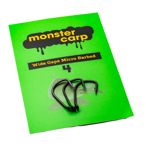 Wide Gape Micro Barbed Hooks - Monster Carp - Fish On Tackle Store