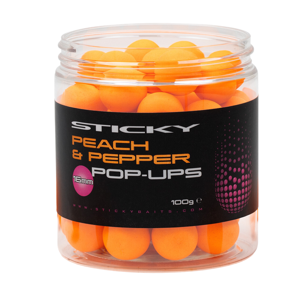 Sticky Baits Pop-Ups Peach & Pepper 12MM