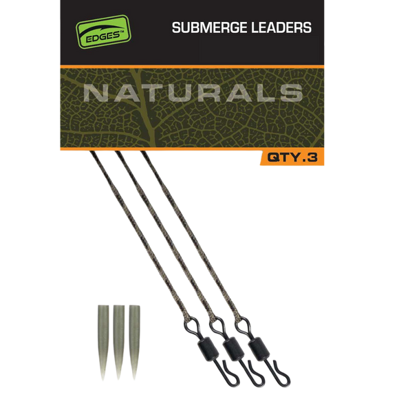 Fox Submerged Naturals Leaders 40LB X 3