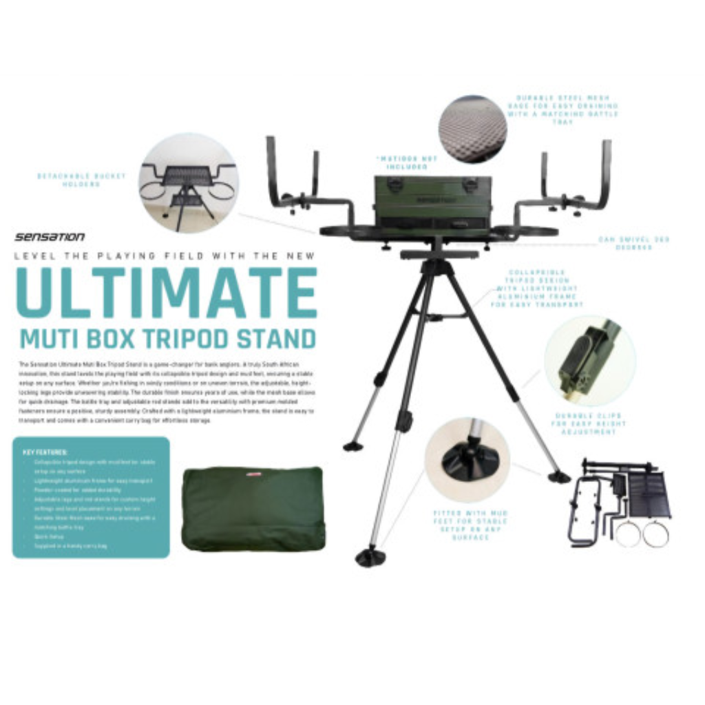 box and tackle tripod Sensation Muti Box Stand Ultimate– Fish On Tackle Store