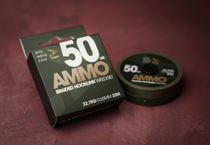 OMC Ammo Camo Braided Hooklink Weed/Silt  50lb - Fish On Tackle Store