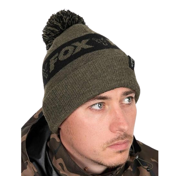 Fox Collection Bobbles Green & Black Beanie - Fish On Tackle Store