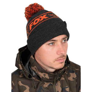 Fox Collection Bobbles Black & Orange Beanie - Fish On Tackle Store