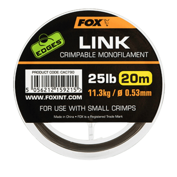 Fox Edges Link Trans Khaki Mono 0,53Mm 20M 25Lb - Fish On Tackle Store