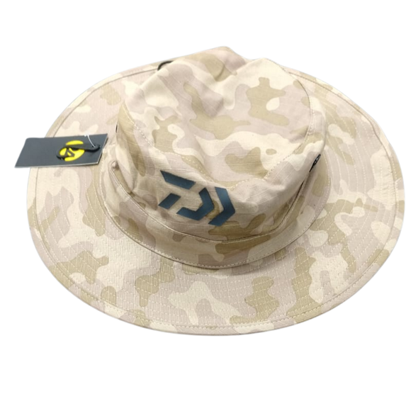 Daiwa Ripstop Hat Rubbber Camo Brown