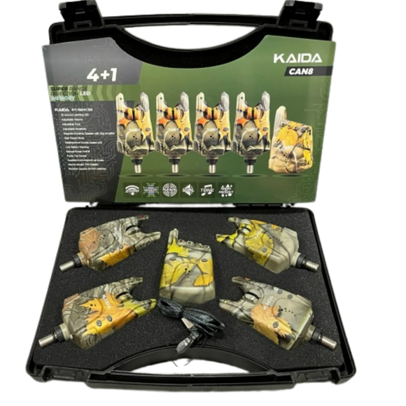 Kaida CAN8 4+1 Alarm Set With Receiver - Fish On Tackle Store