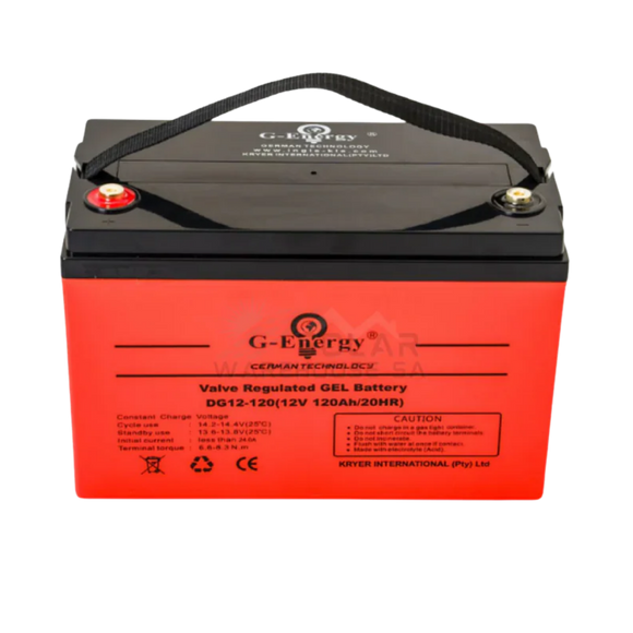 120AH 12v G-Energy GFM Deep Cycle Battery DG12-120 - Fish On Tackle Store