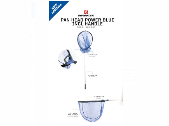Sensation Pan Head Power Blue Incl Handle Net - Fish On Tackle Store