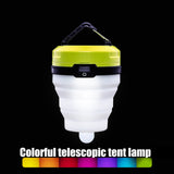 Mini Silicone Folding Camping Light Outdoor Camping Tent Lamp Telescopic LED Lamp Atmosphere Light Colorful Night Light - Fish On Tackle Store