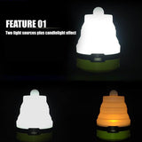 Mini Silicone Folding Camping Light Outdoor Camping Tent Lamp Telescopic LED Lamp Atmosphere Light Colorful Night Light - Fish On Tackle Store