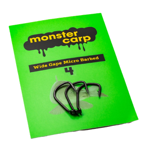 Wide Gape Micro Barbed Hooks - Monster Carp - Fish On Tackle Store