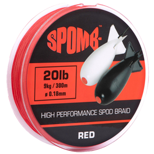 Spomb Braid 300m 9kg 20lb RED 0.18mm - Fish On Tackle Store