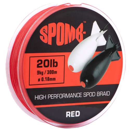 Spomb Braid 300m 9kg 20lb RED 0.18mm - Fish On Tackle Store